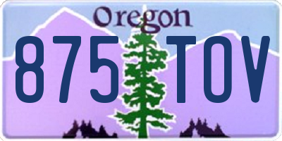 OR license plate 875TOV