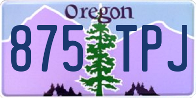 OR license plate 875TPJ