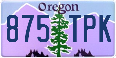 OR license plate 875TPK