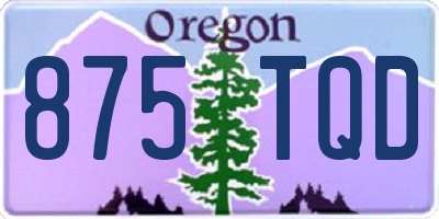OR license plate 875TQD