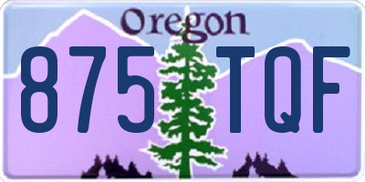 OR license plate 875TQF