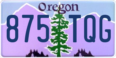 OR license plate 875TQG