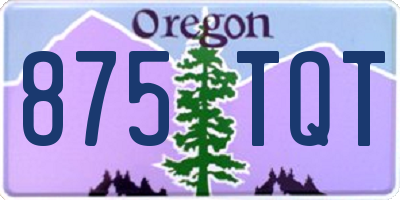 OR license plate 875TQT