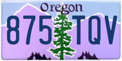 OR license plate 875TQV