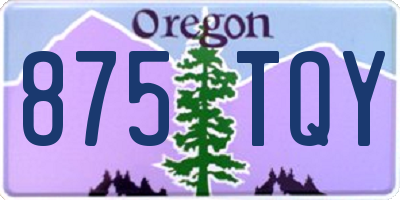 OR license plate 875TQY