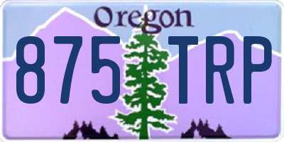 OR license plate 875TRP