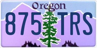 OR license plate 875TRS