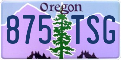 OR license plate 875TSG