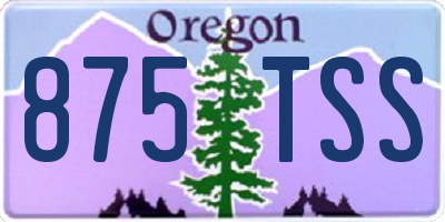 OR license plate 875TSS