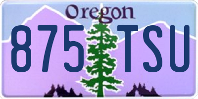 OR license plate 875TSU