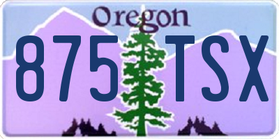 OR license plate 875TSX