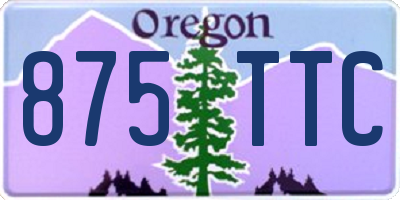 OR license plate 875TTC