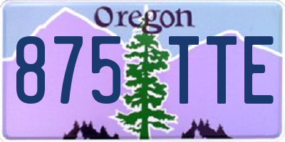 OR license plate 875TTE