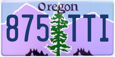 OR license plate 875TTI