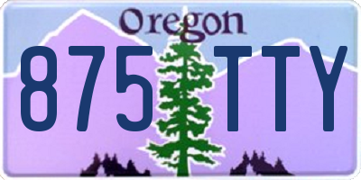 OR license plate 875TTY