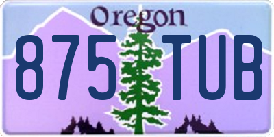 OR license plate 875TUB