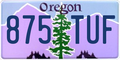 OR license plate 875TUF