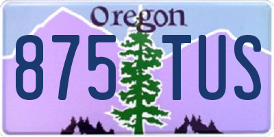 OR license plate 875TUS