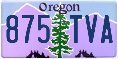 OR license plate 875TVA