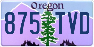 OR license plate 875TVD