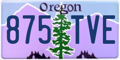 OR license plate 875TVE