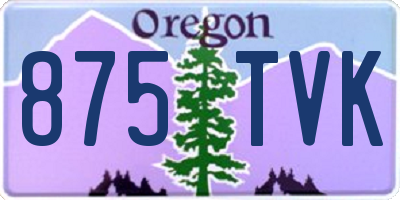 OR license plate 875TVK