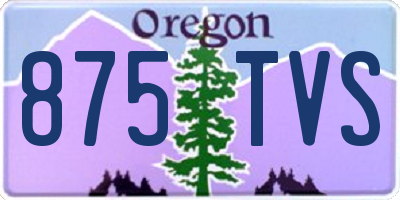 OR license plate 875TVS