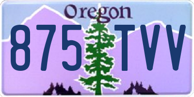OR license plate 875TVV