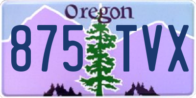OR license plate 875TVX