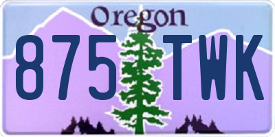 OR license plate 875TWK