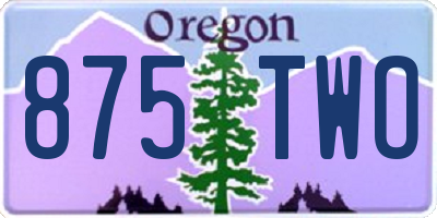 OR license plate 875TWO