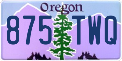 OR license plate 875TWQ