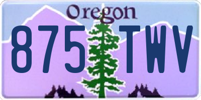 OR license plate 875TWV