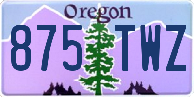 OR license plate 875TWZ