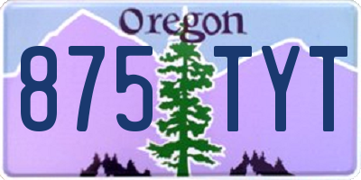 OR license plate 875TYT
