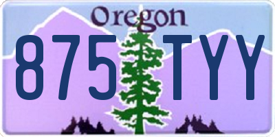 OR license plate 875TYY