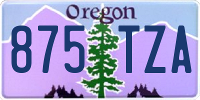 OR license plate 875TZA