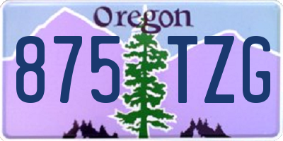 OR license plate 875TZG