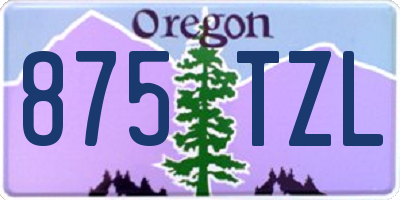OR license plate 875TZL