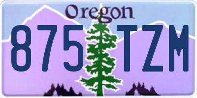 OR license plate 875TZM