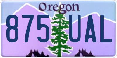 OR license plate 875UAL