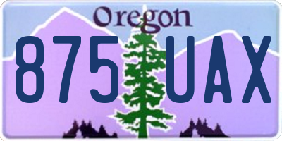 OR license plate 875UAX