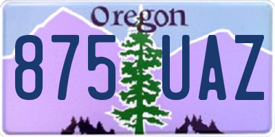 OR license plate 875UAZ