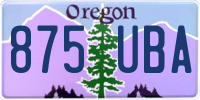 OR license plate 875UBA