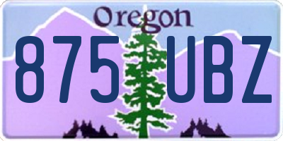 OR license plate 875UBZ
