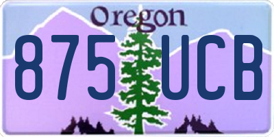 OR license plate 875UCB