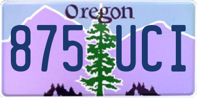 OR license plate 875UCI