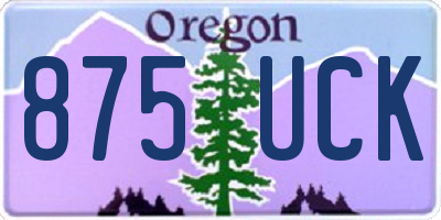OR license plate 875UCK