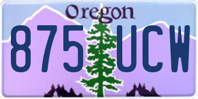 OR license plate 875UCW