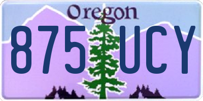OR license plate 875UCY